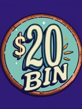 $20 Bin Graphic Tee Artwork - Teal & Purple Design